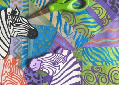 Abstract & Animal Print Paper Collage (Summer ArtVentures-Morning)