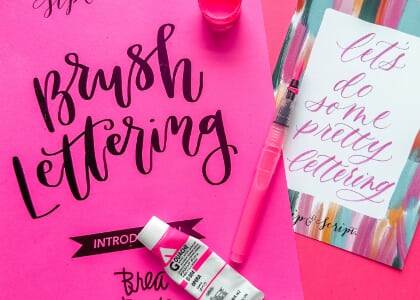Brush Lettering for Beginners at Sweetwaters Coffee & Tea