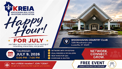 KREIA Happy Hour for July at Woodhaven - FREE/Open to public