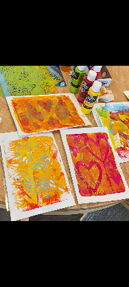 LSB Girls Day - Gelli Plate Prints
