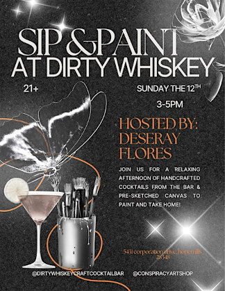 PAINTING ON CANVAS AT DIRTY WHISKEY