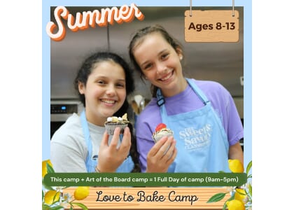 Love to Bake Camp: July 28th - 31st (Tues.-Fri.) Ages 8-13 (9a-12p)
