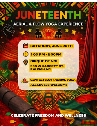 Juneteenth Aerial and Flow Yoga Experience