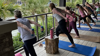 Outdoor Barre Workout at the Andell Inn