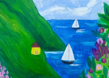 Sailboats at Sea: An Acrylic Painting Class at V&VG
