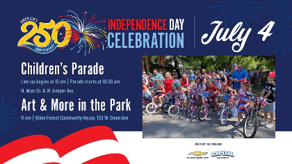 Wake Forest Children's Parade and Art & More in the Park