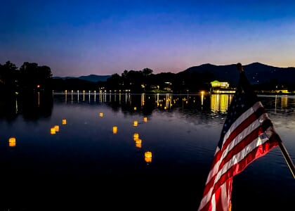 Floating Lanterns on the Lake