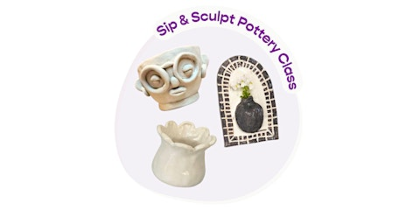 Sip & Sculpt Pottery Workshop  on the Patio