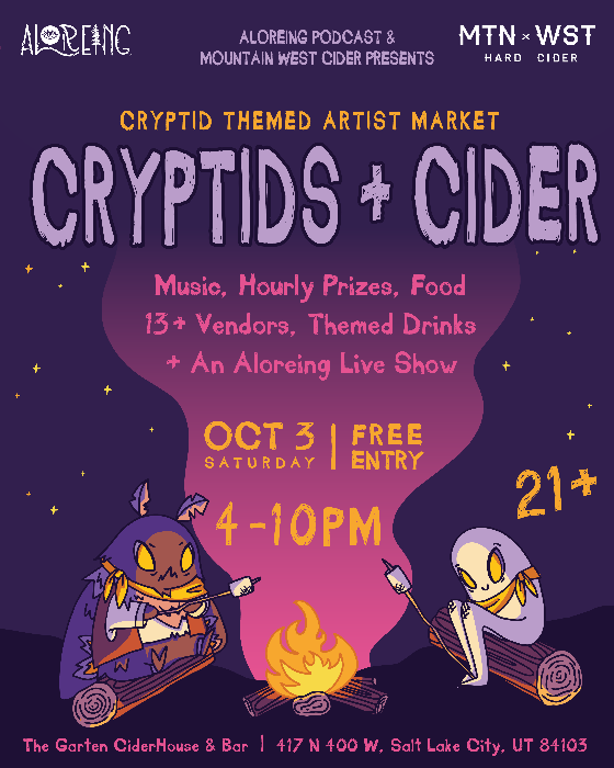 Cryptids & Cider Art Market with Aloreing Podcast