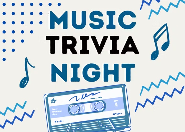 8 Trax Music Trivia tonight at 8pm! Come play the game of useless music  knowledge! Bar and kitchen open until 2am! 🎶 🧠