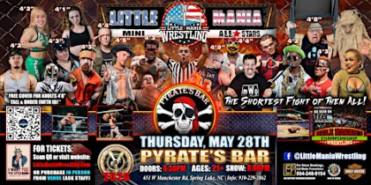 Spring Lake, NC - Little Mania Mini Wrestling @ Pyrate's Bar
