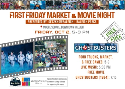 First Friday Market & Movie Night: Ghostbusters (1984)