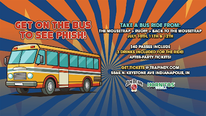Sunday - Luxury Bus to Phish + Beverages & Bluegrass Jam