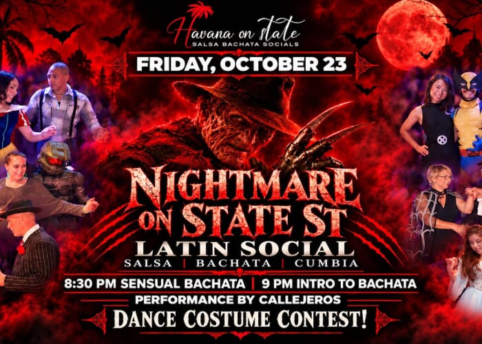 Nightmare on State St - Beginner Bachata Class + Social Dancing!