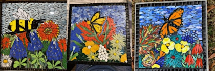 Create a mosaic stepping stone or birdbath for your garden