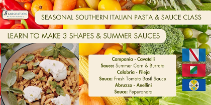 Seasonal Southern Italian Summer Pasta & Sauces