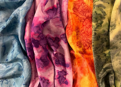 Silk Scarf Dyeing Class