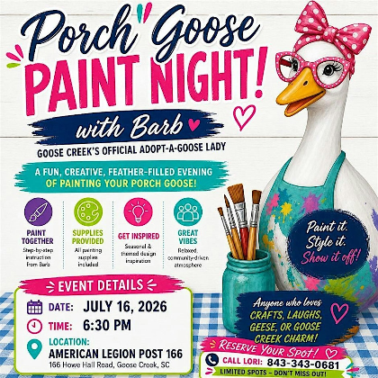PORCH GOOSE PAINT NIGHT with Barb