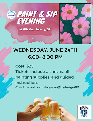 POP Art Flowers Paint & Sip