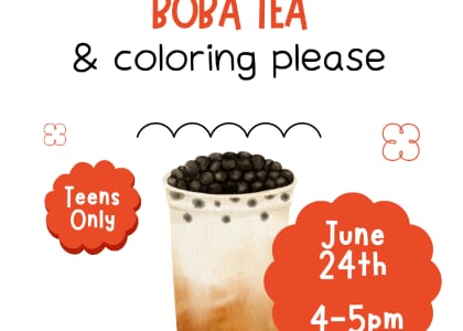 Boba Tea & Coloring, Please