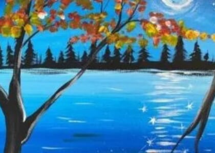 Paint & Sip Event @ Tideland Brewing: Moonlight Canoe