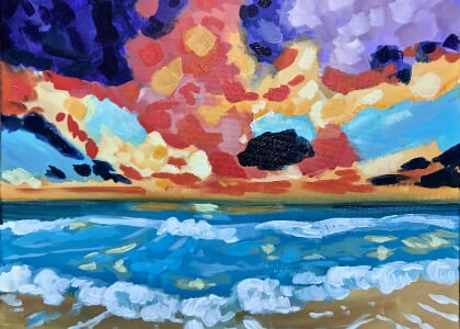Sunset Beach Paint & Sip at V&VG