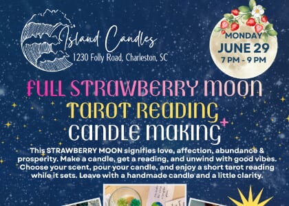 Full Moon Party @Island Candles: Candle Making + Tarot Card readings