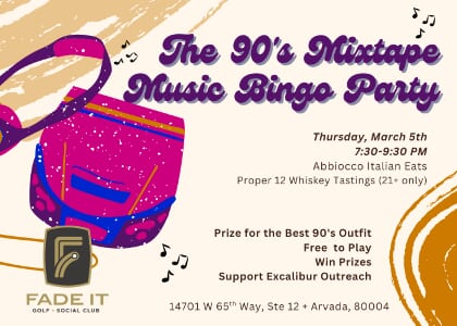 The 90's Mixtape Music Bingo Party