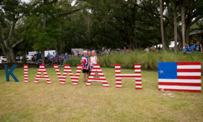 Independence Day Celebration at Night Heron Park