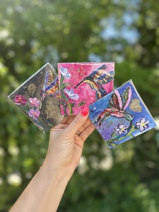 Slow Play Paint Class Hummingbirds