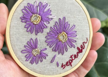 Embroidery Workshop: Mini Flower Hoops (True Beginners to Intermediate)
