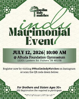 Muslim Indy Matches  30+ Singles Event