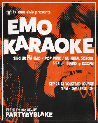 Emo Karaoke - hosted by TX Emo Club