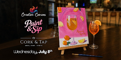 Paint＆Sip at Cork＆Tap