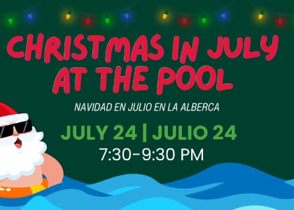 Christmas in July at the Pool