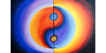 Cosmic Yin and Yang - Paint and Sip in Indianapolis | Classpop!™