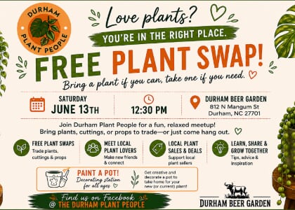 Plant Swap at Durham Beer Garden 6/13 12:30-3PM