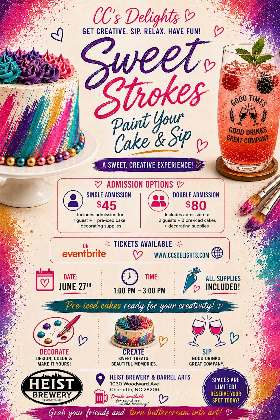 Sweet Strokes: Paint Your Cake & Sip