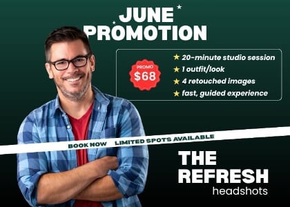 Refresh Your Headshot – 20% Off Studio Sessions