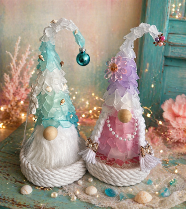 Coastal Sea Glass Gnome