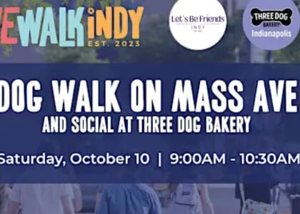 Dog Walk with Let's Be Friends Indy + Three Dog Bakery (Mass Ave)