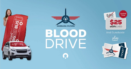 Donate Blood at North Carolina Museum of Art | 2 Carolina Flyers Tickets
