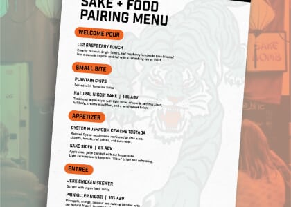 Tiger Bay/ Ben’s American Sake Tasting Dinner #3