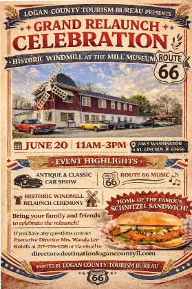 Grand Relaunch Celebration of the Historic Windmill at the Mill Museum on Route 66