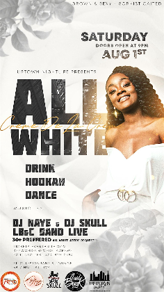 Crème de la Crème  * ALL WHITE AFFAIR * Aug 1st at Trio Lounge