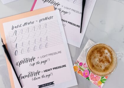 Modern Calligraphy for Beginners at Sweetwaters Coffee & Tea