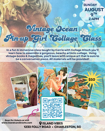 Vintage Ocean Pin-up Girl Collage Class w/Collage Kitsch