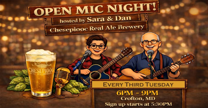 Acoustic Open Mic Night - Every Third Tuesday 6pm - With Sara and Dan