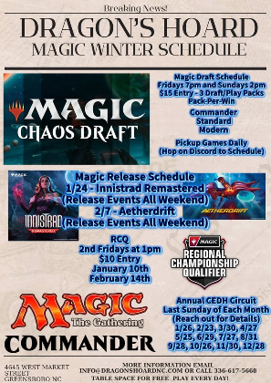 Friday Night Magic the Gathering Drafts at Dragon's Hoard