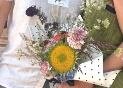 Flower Bouquets + Wine Tasting